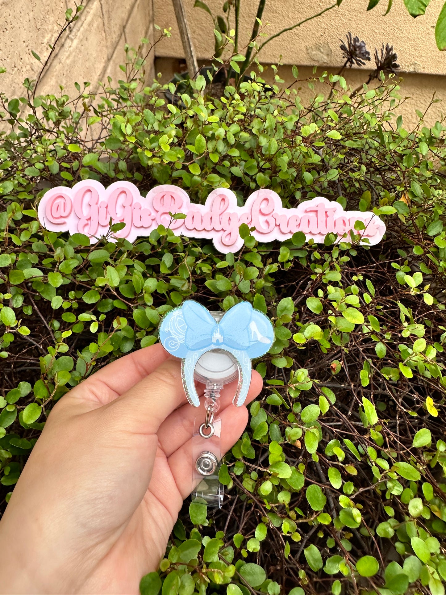 Cinderella Mouse Ears Badge Reel