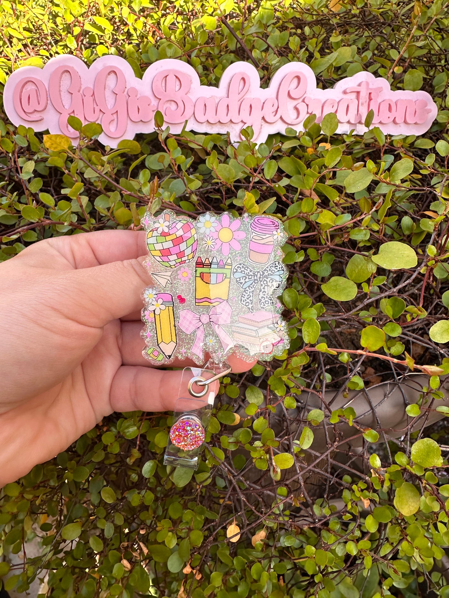 Groovy Teacher Badge Reel