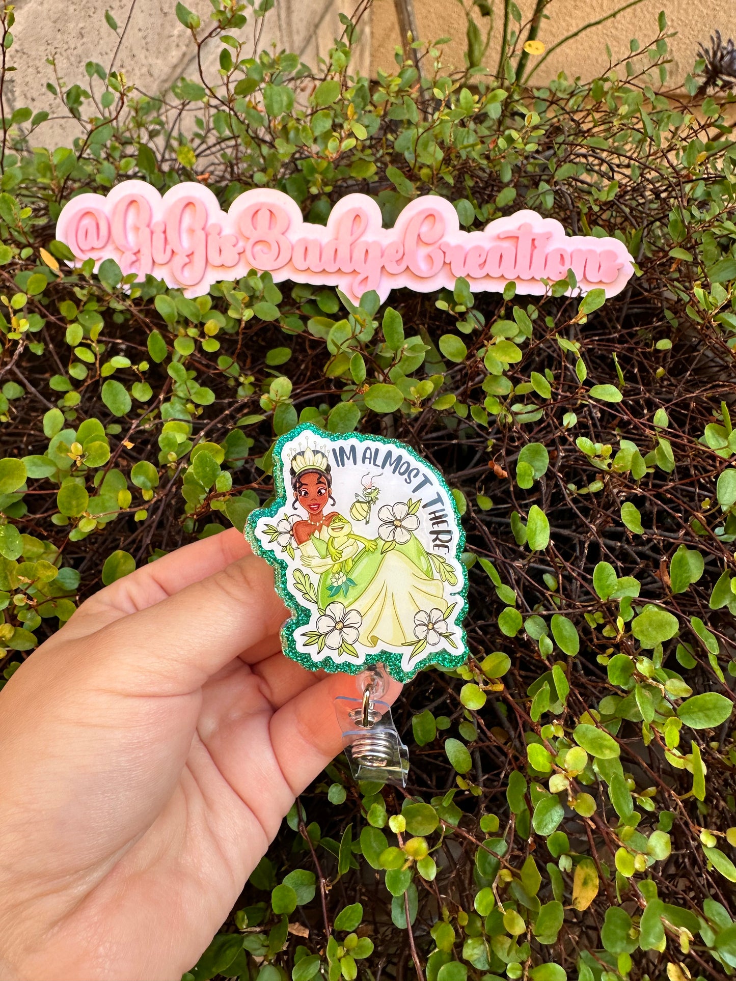 Tiana and Frog Badge Reel