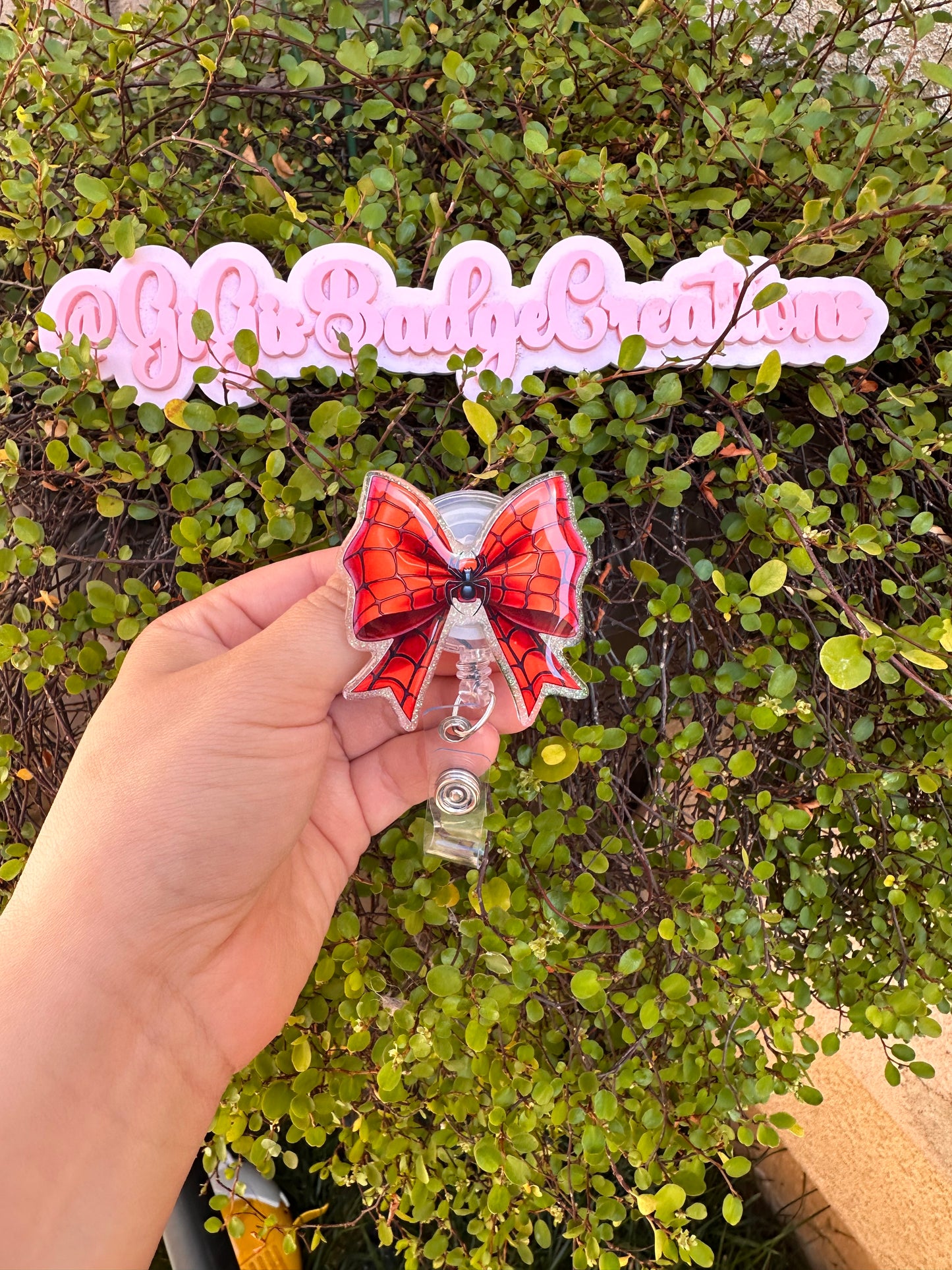 Spider Bow Badge Reel