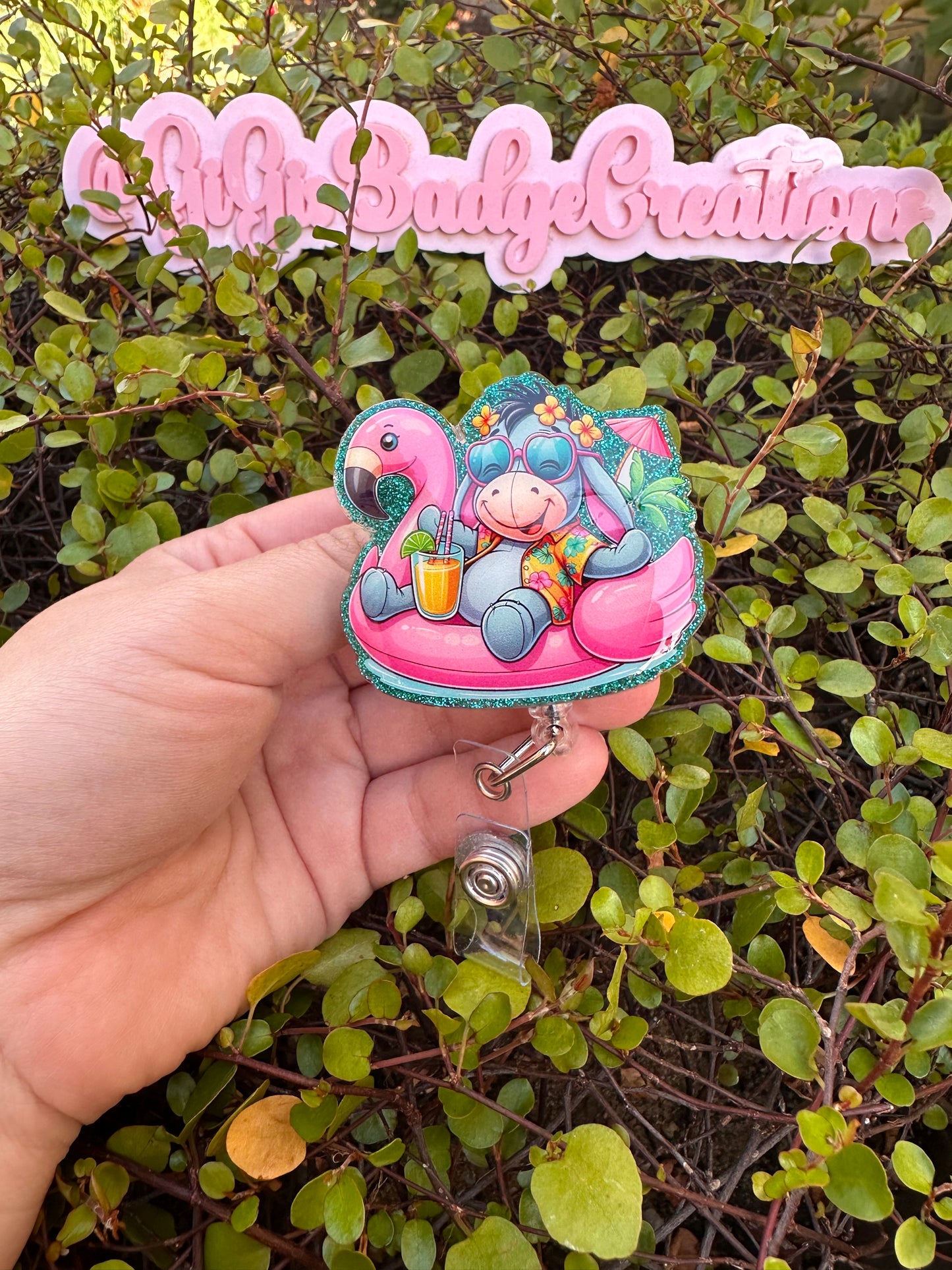 Eeyore on a Float Badge Reel