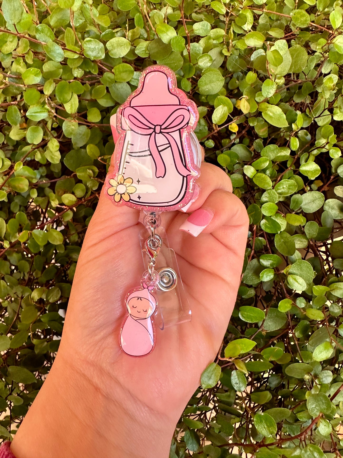 Baby Bottle Badge Reel