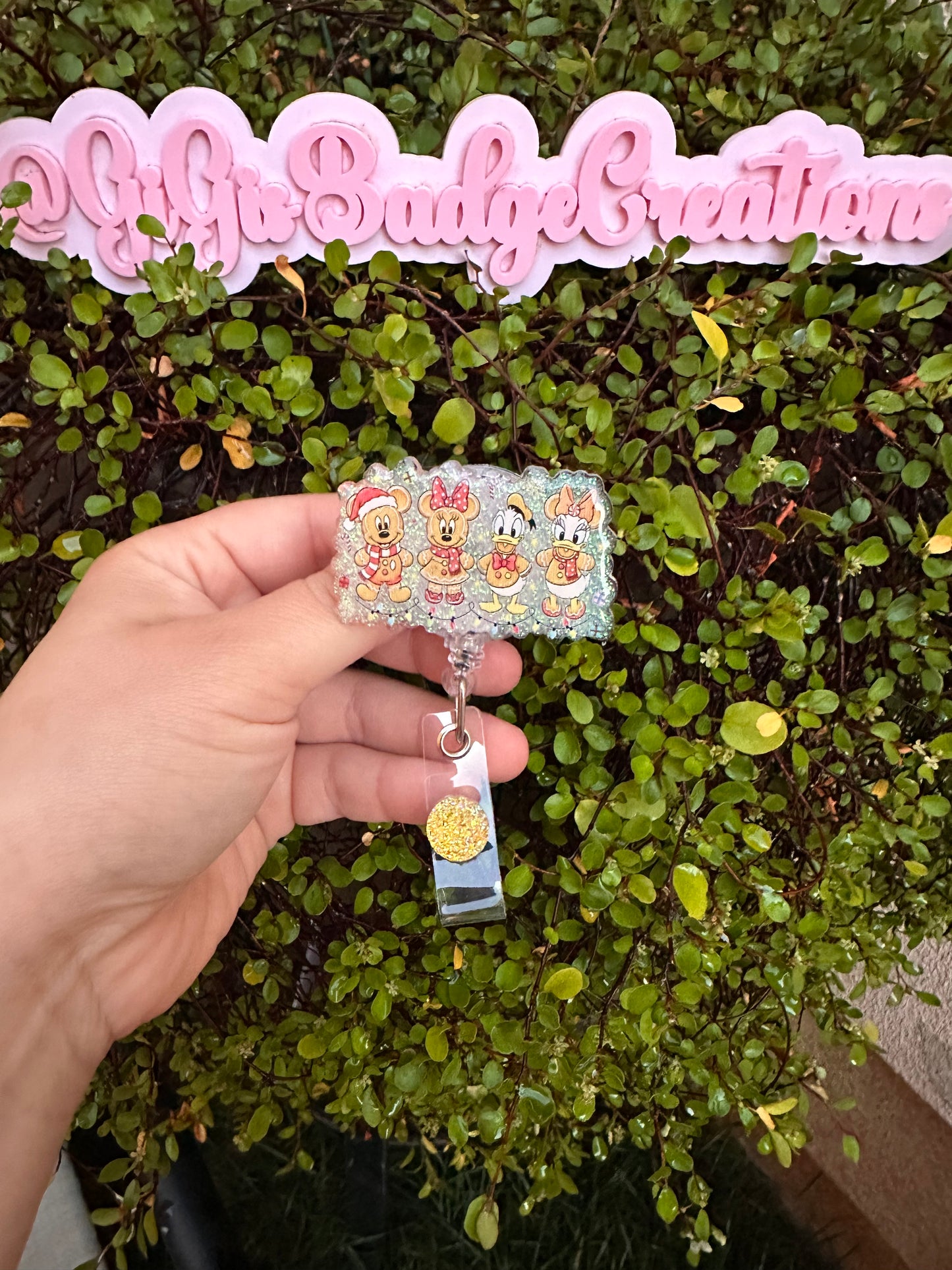 Gingerbread Mouse Friends Badge Reel