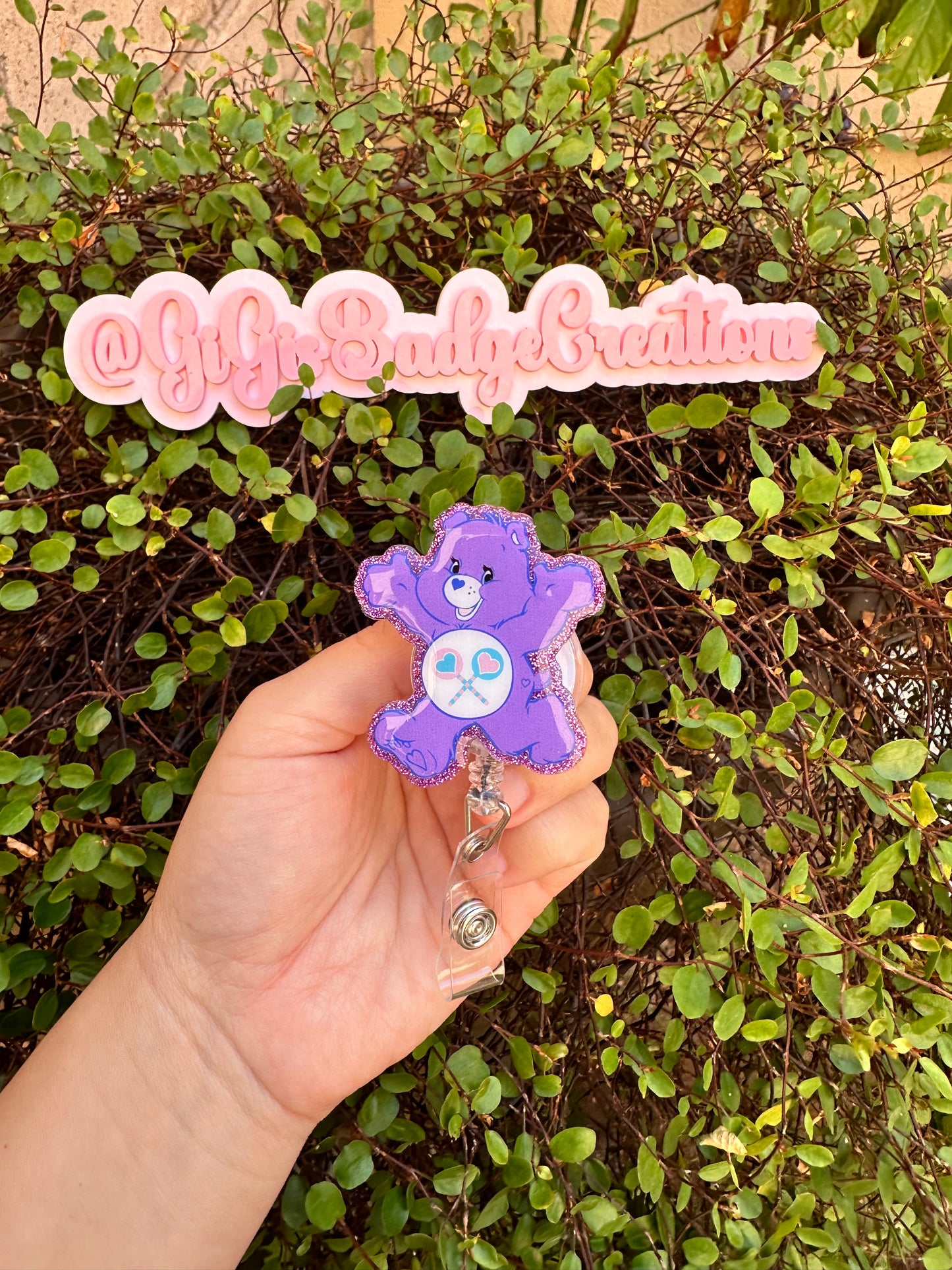 Purple Bear Badge Reel