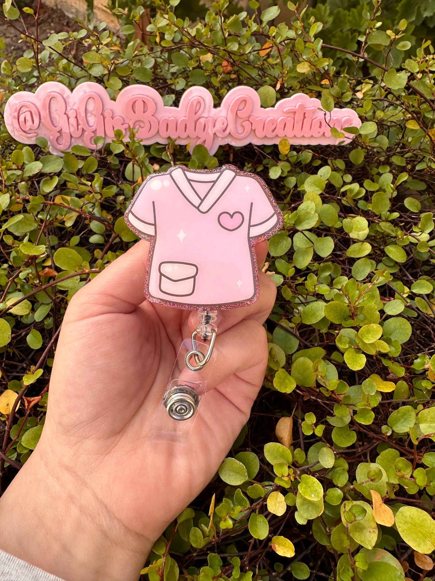 Scrub Top Badge Reel