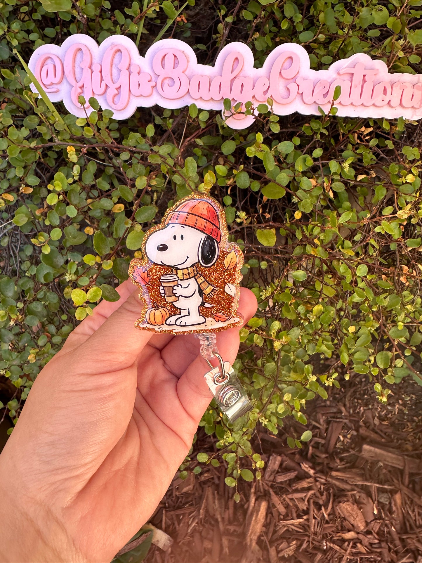 Fall Snoopy Badge Reel