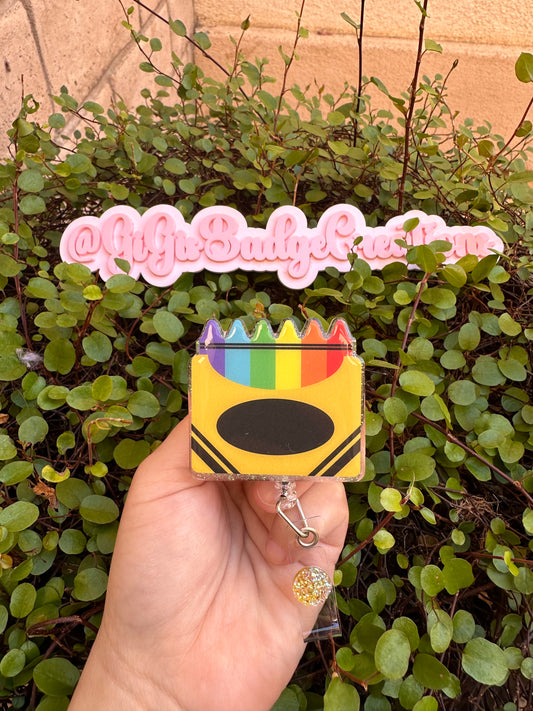 Crayon Box Badge Reel