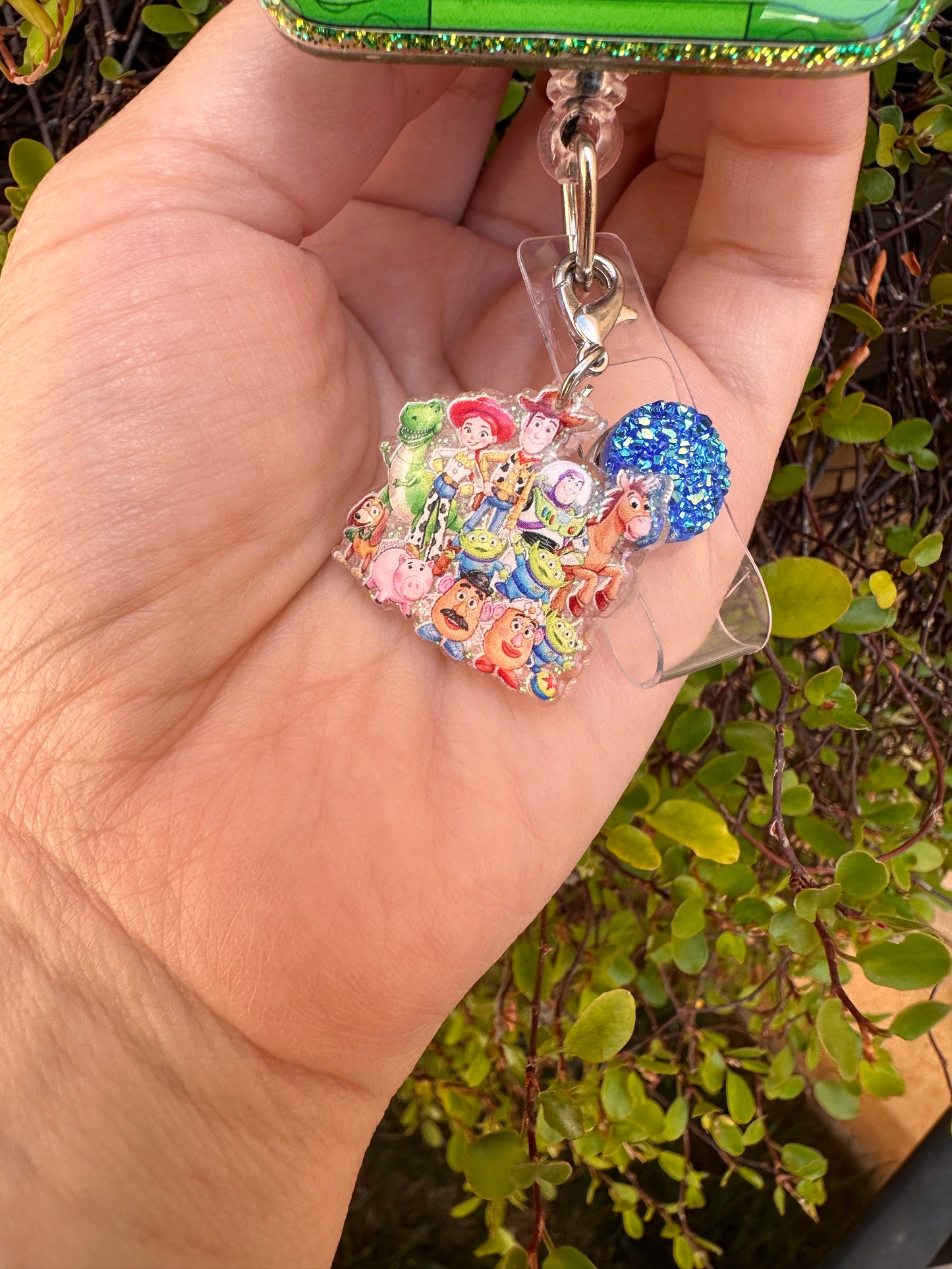 Toy iPad Badge Reel with Charm