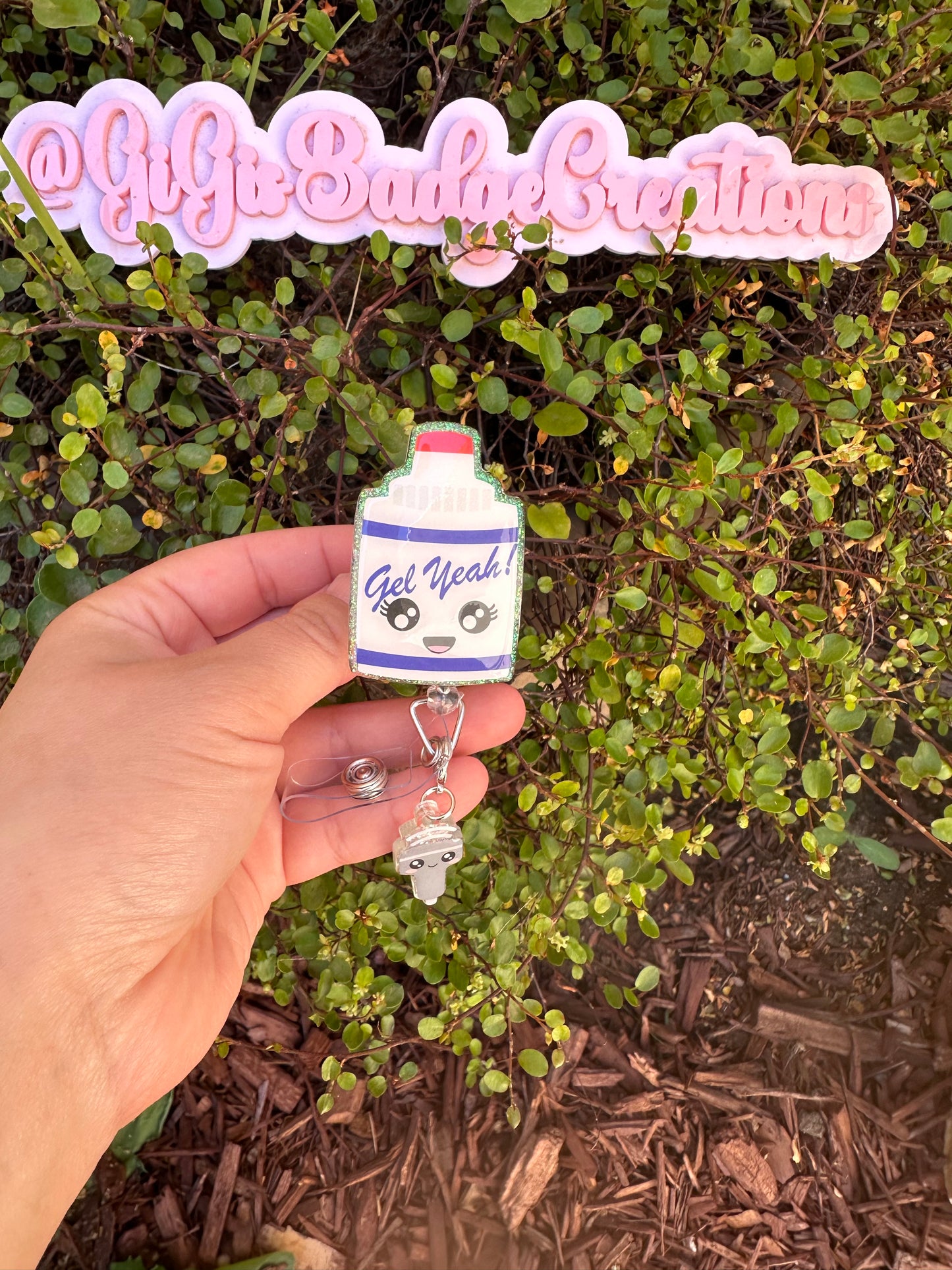 Ultrasound Gel with Charm Badge Reel