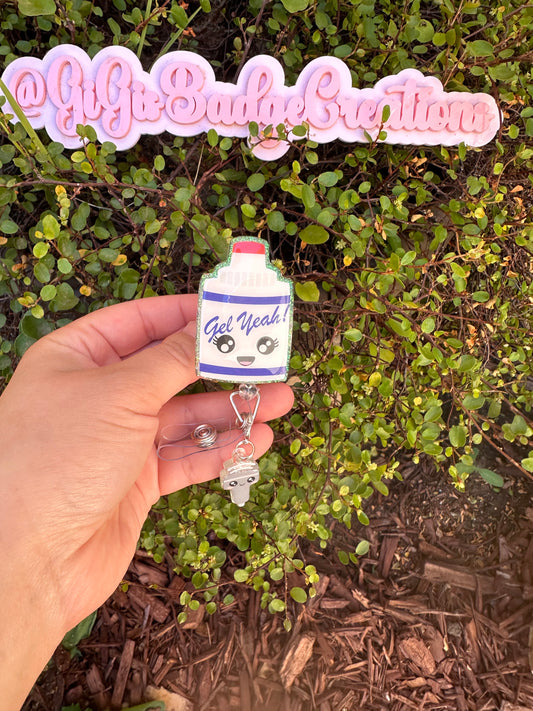 Ultrasound Gel with Charm Badge Reel