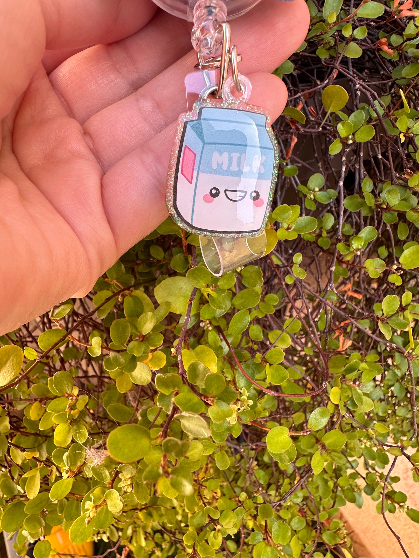 Baby Cow w/ Charm Badge Reel