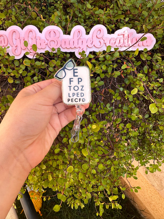 Eye Chart Badge Reel