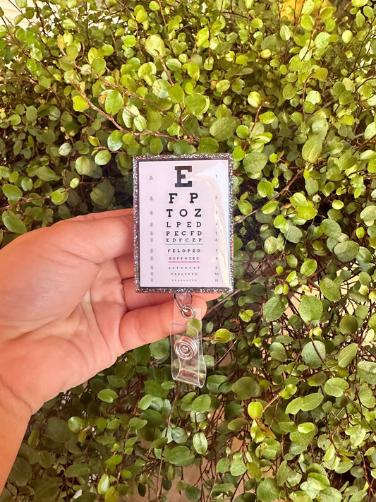 Eye Chart Badge Reel