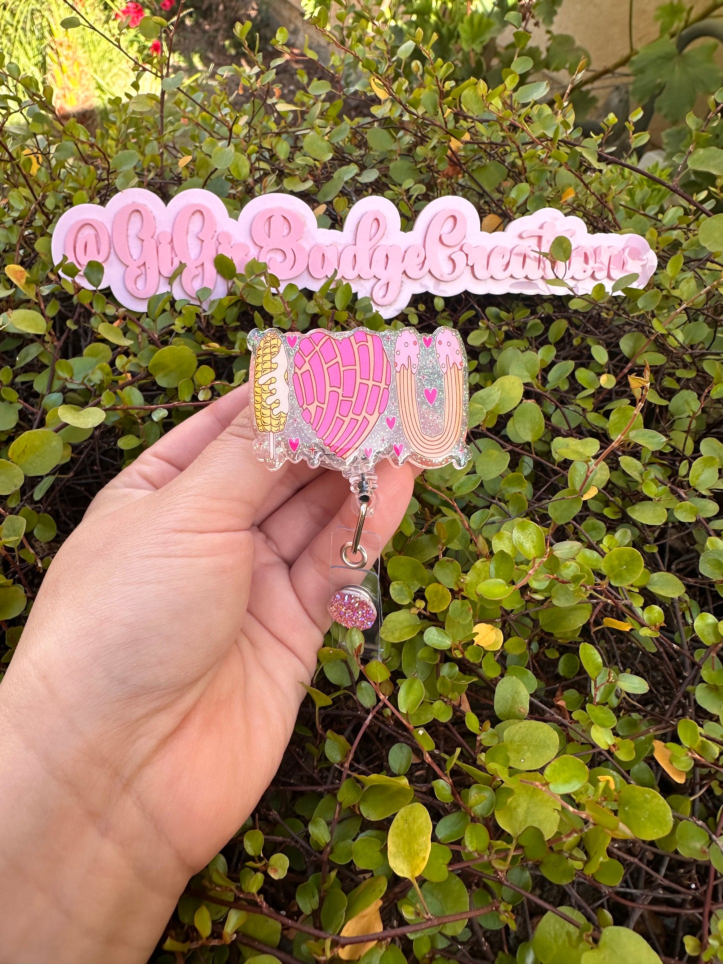 Corn , Concha, Churro Badge Reel