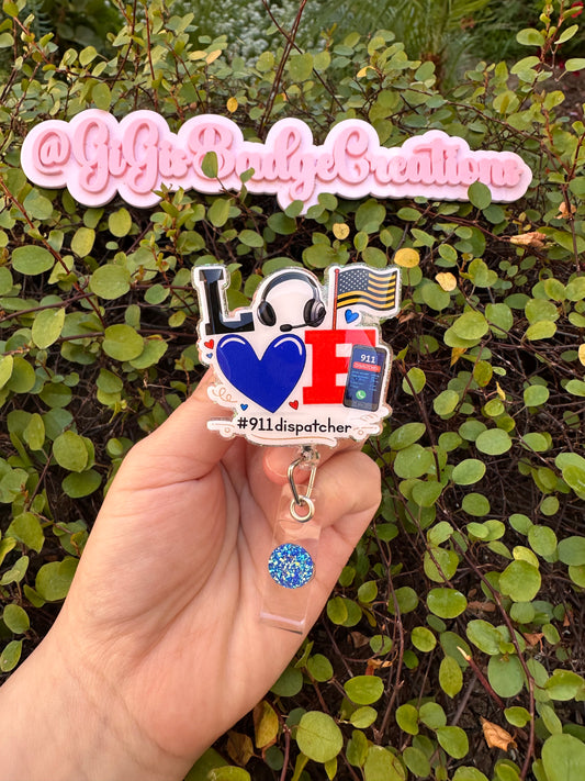 911 Dispatcher Badge Reel