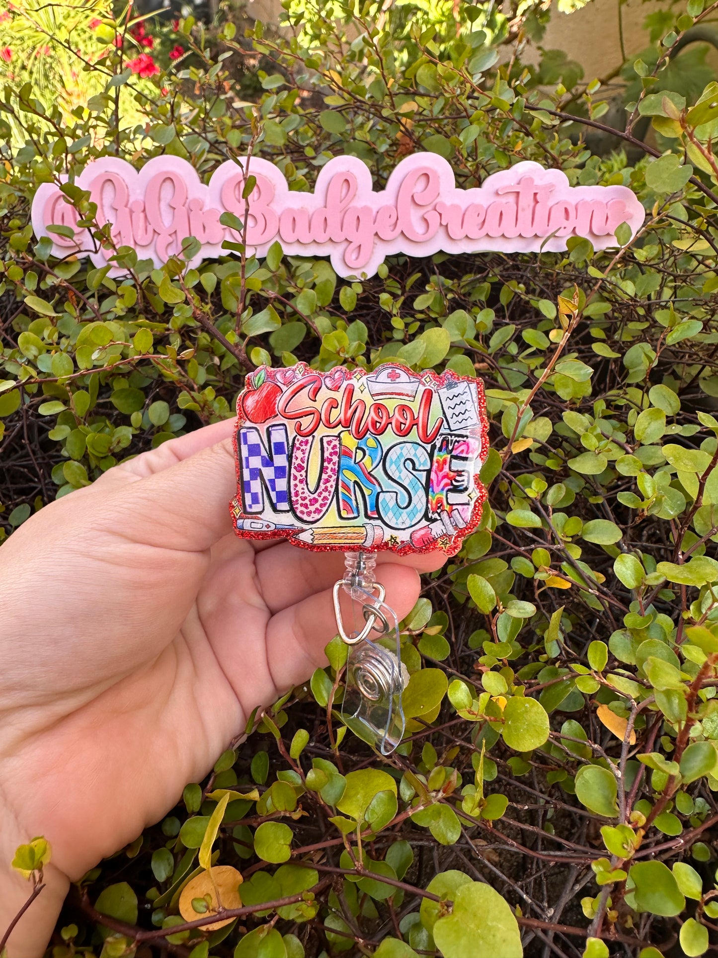 School Nurse Badge Reel