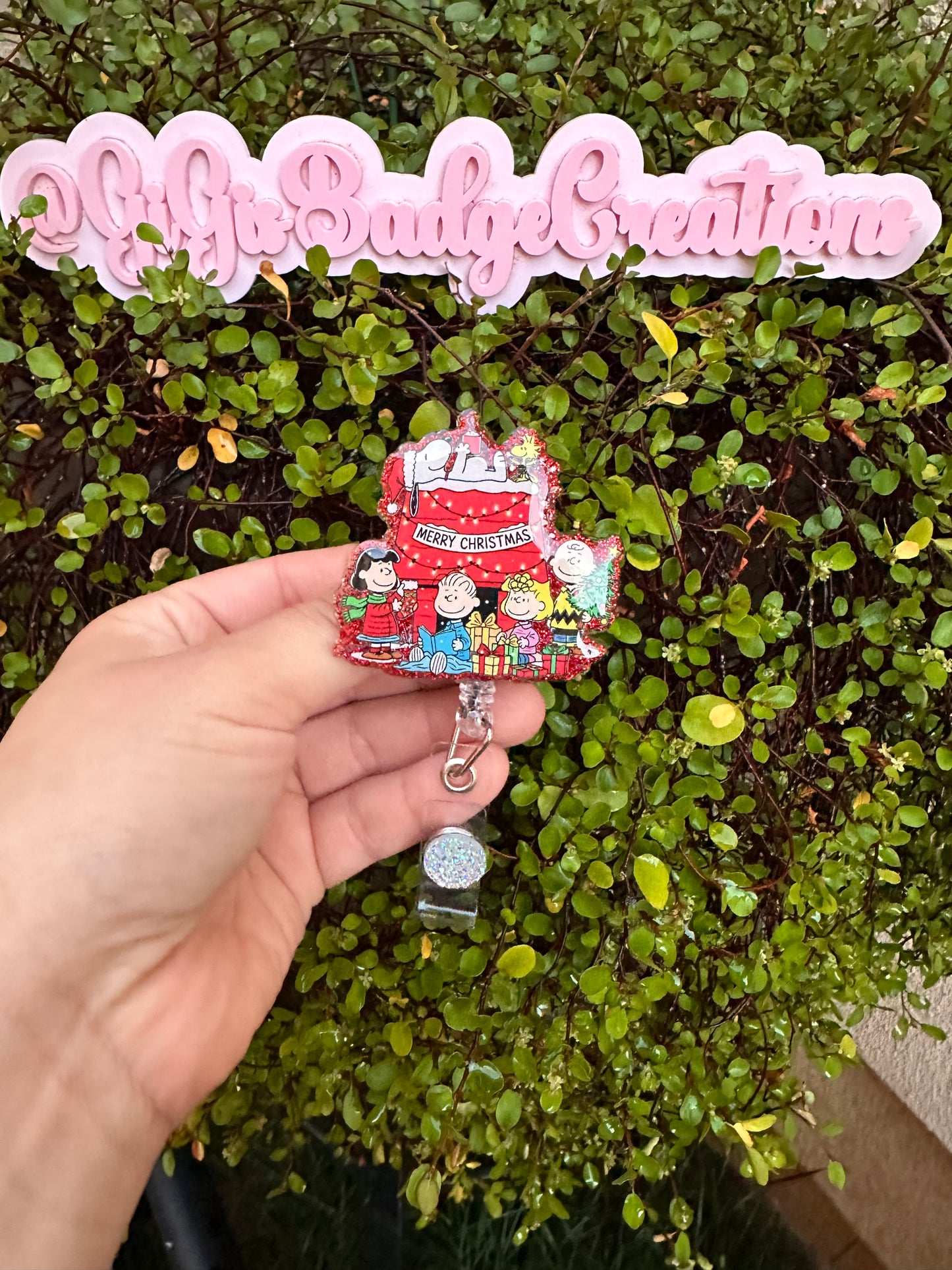 Snoopy and Friends Christmas Badge Reel