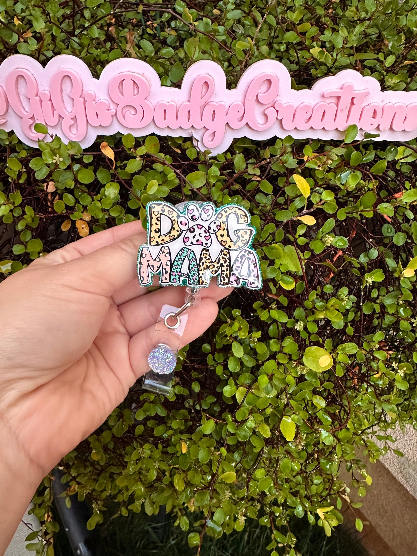 Dog Mama Badge Reel