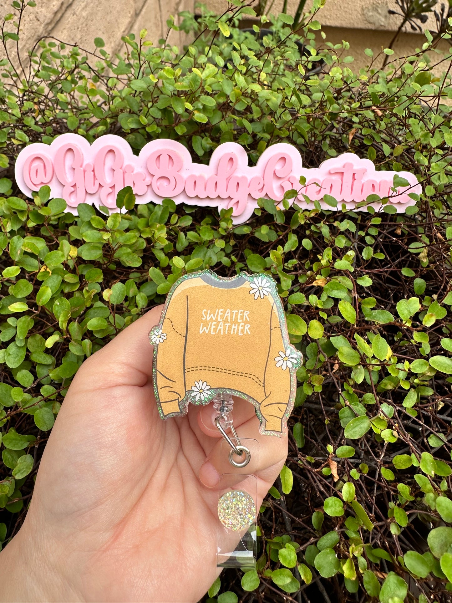 Sweater Weather Badge Reel