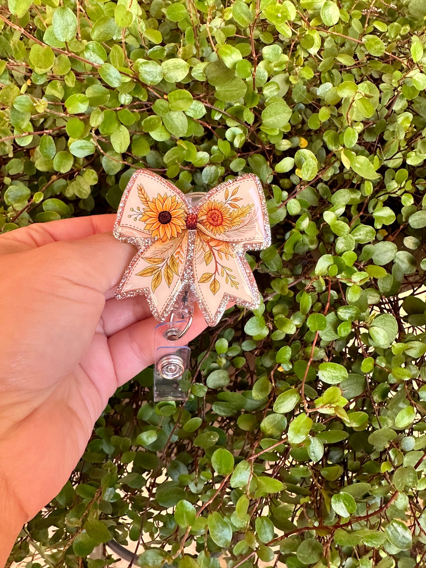 Sunflower Bow Badge Reel