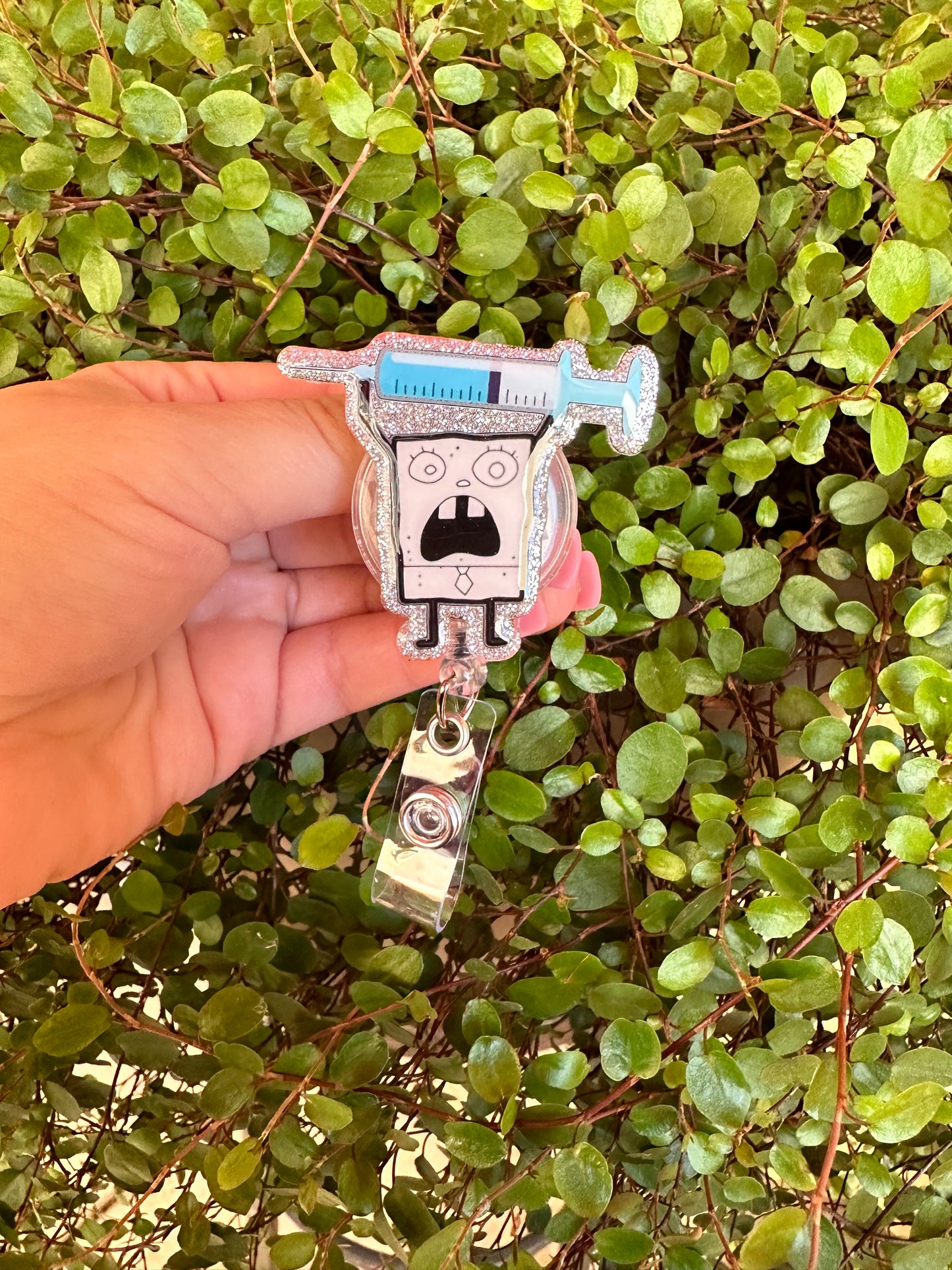 Needle Me Hoy Minoy Badge Reel