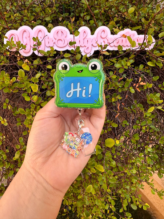Toy iPad Badge Reel with Charm