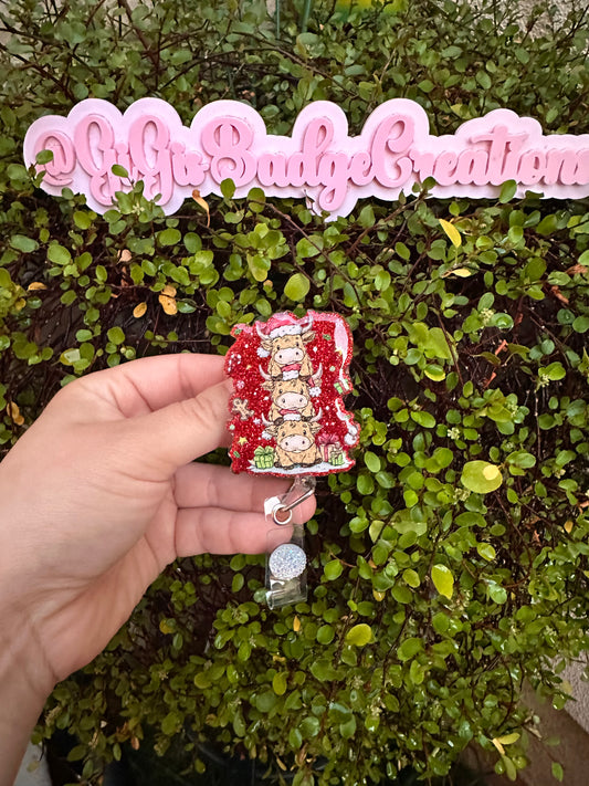 Trio Highland Christmas Badge Reel