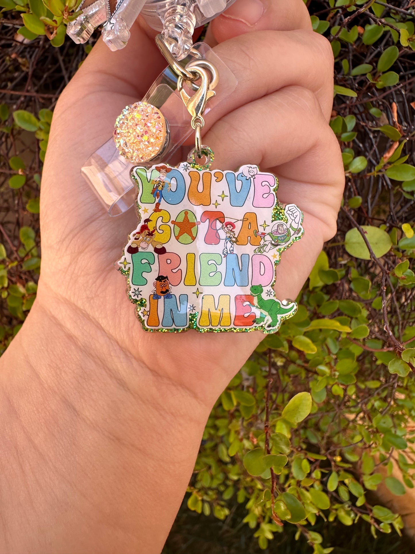 Toy Bow with Charm Badge Reel