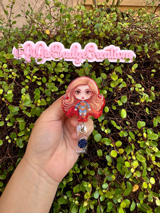 Super women Badge Reel