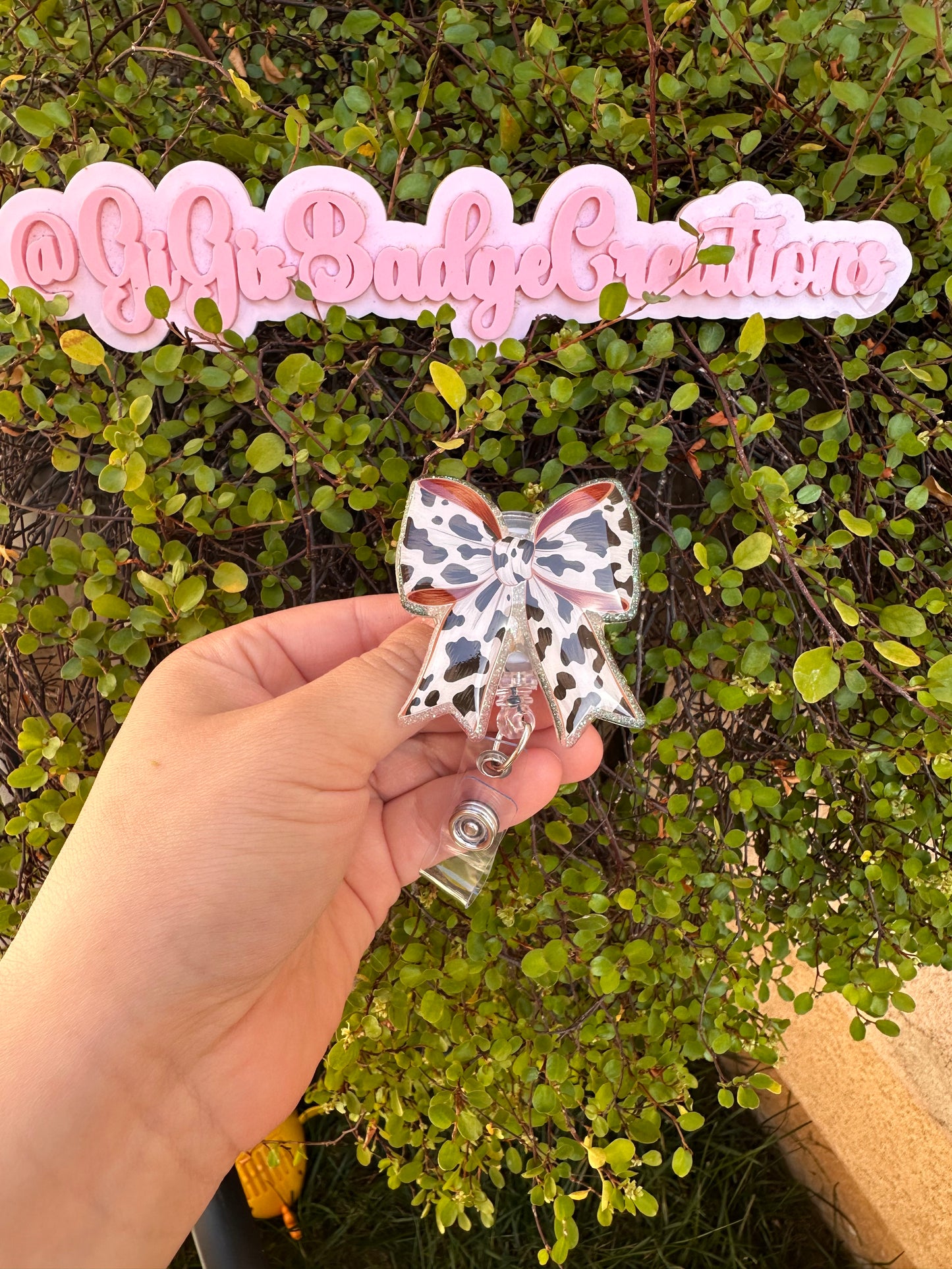 Cow Bow Badge Reel