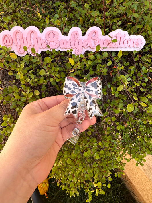 Cow Bow Badge Reel