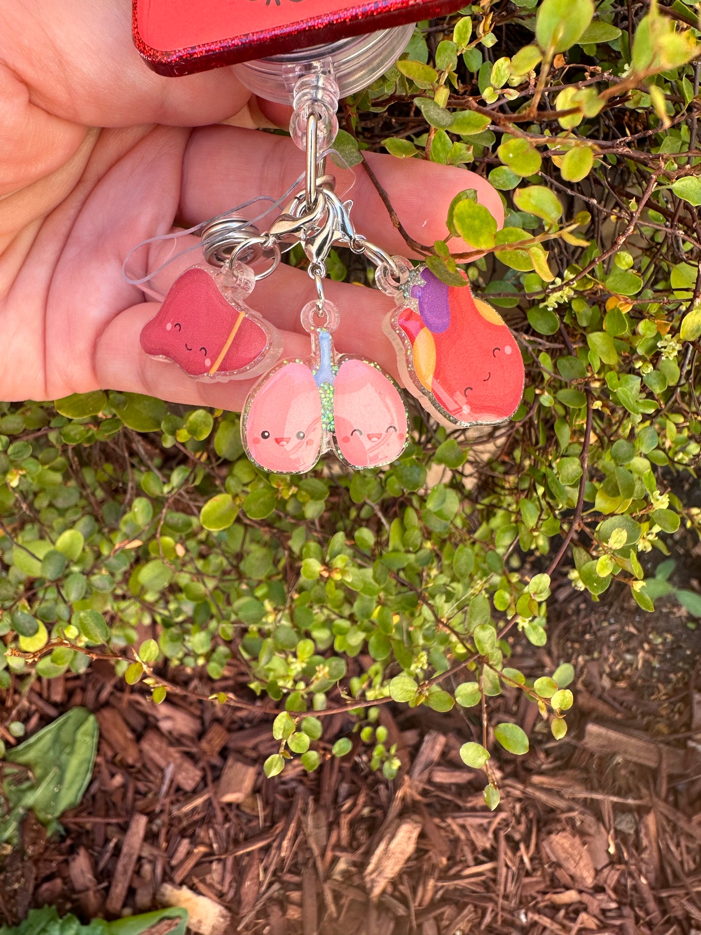 Human Organ w/Charm Badge Reel
