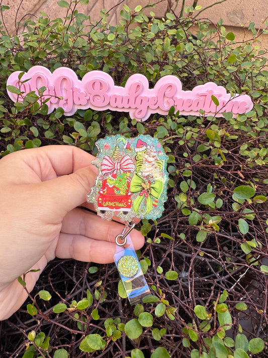 Merry Grinchmas Coquette Style Badge Reel