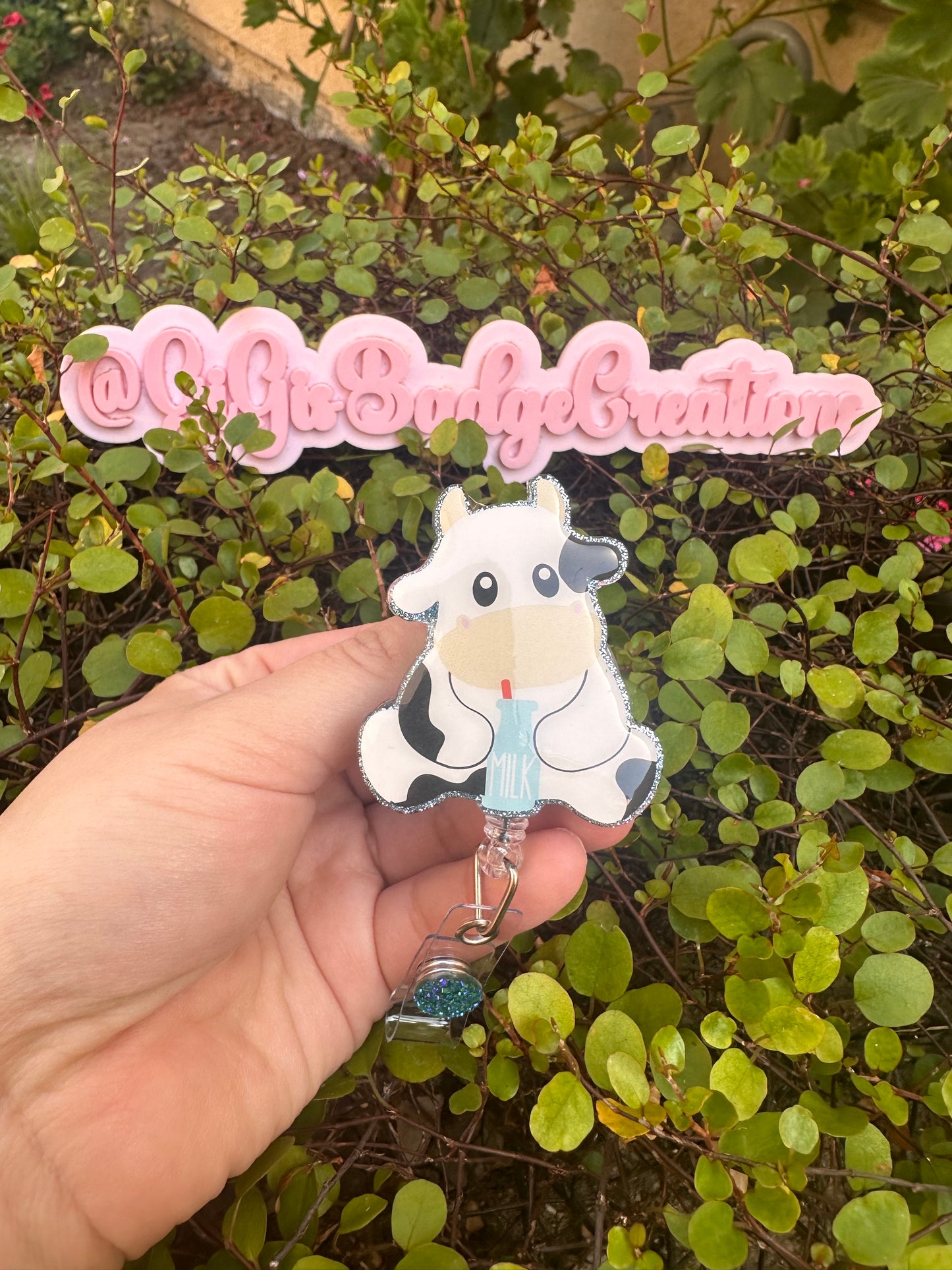 Baby Cow Badge Reel