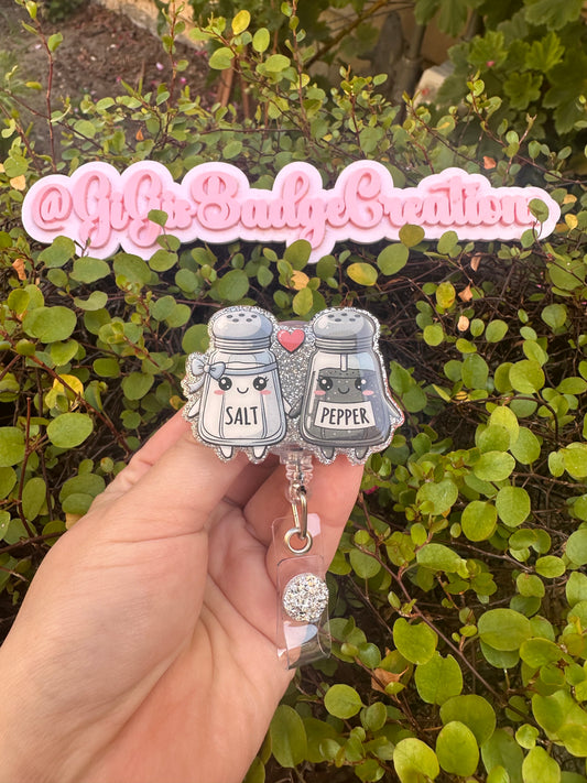 Salt and Pepper Badge Reel