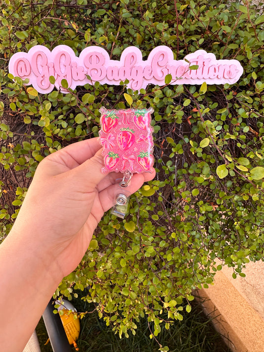 Strawberry Badge Reel