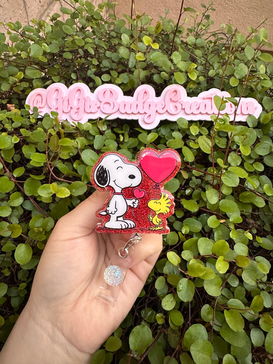Snoopy Valentines Badge Reel