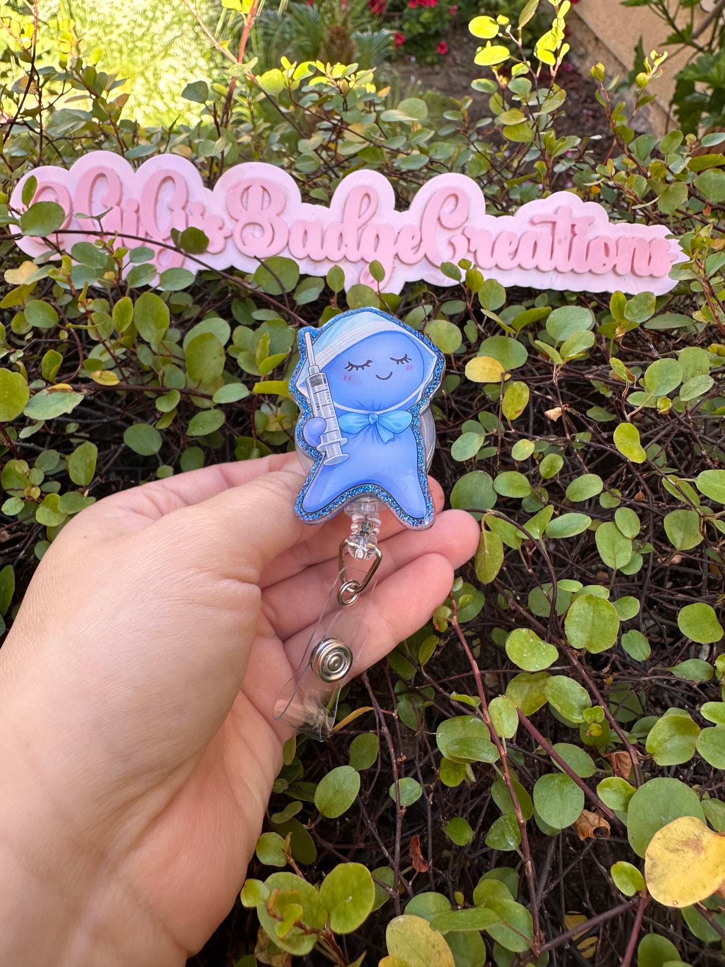 Glove Nurse Badge Reel