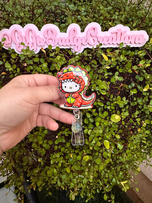 Dino Costume HK Badge Reel