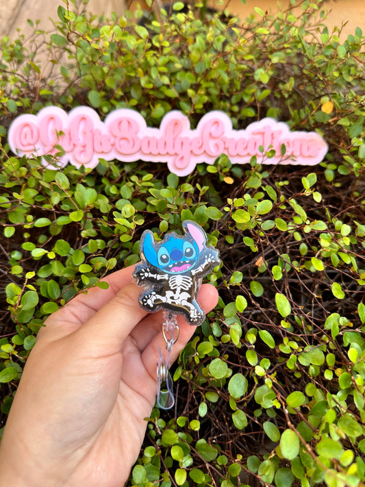 Skeleton Stitch Badge Reel