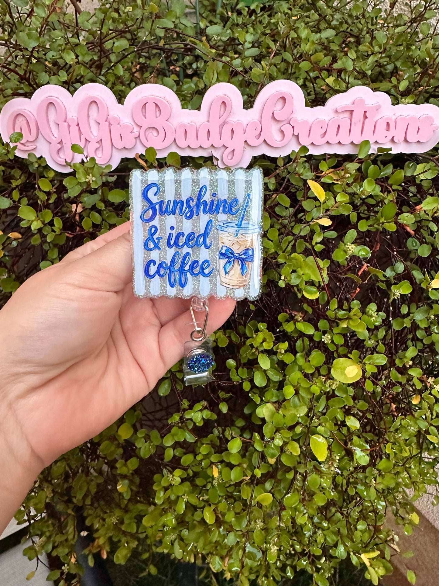Sunshine and Ice Coffee Badge Reel
