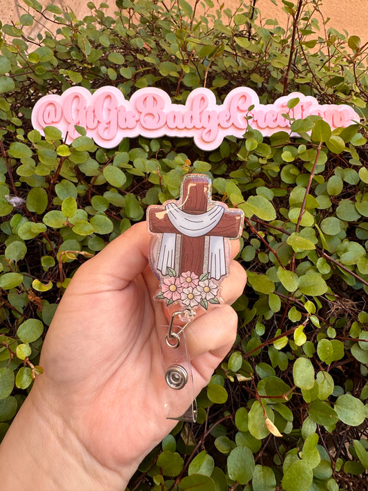 Easter Cross Badge Reel