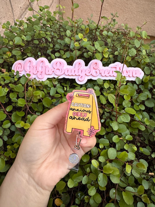 Caution Girly Badge Reel