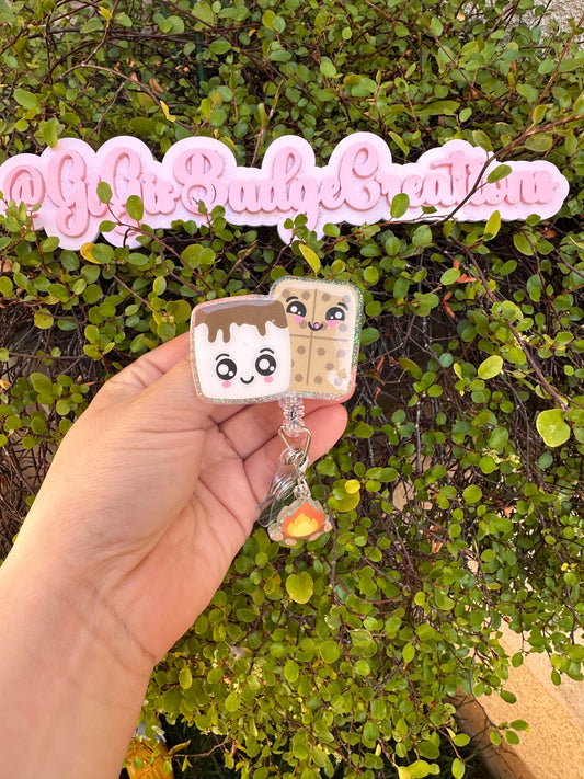 Smore w/Charm Badge Reel
