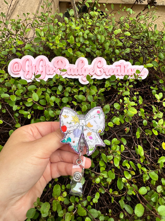 Princess Bow Badge Reel