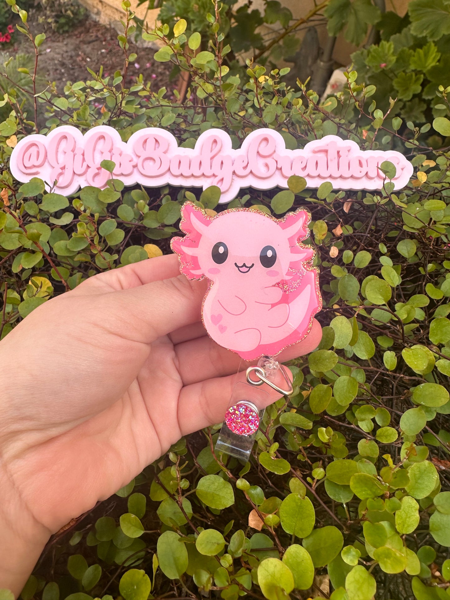 Axolotl Badge Reel