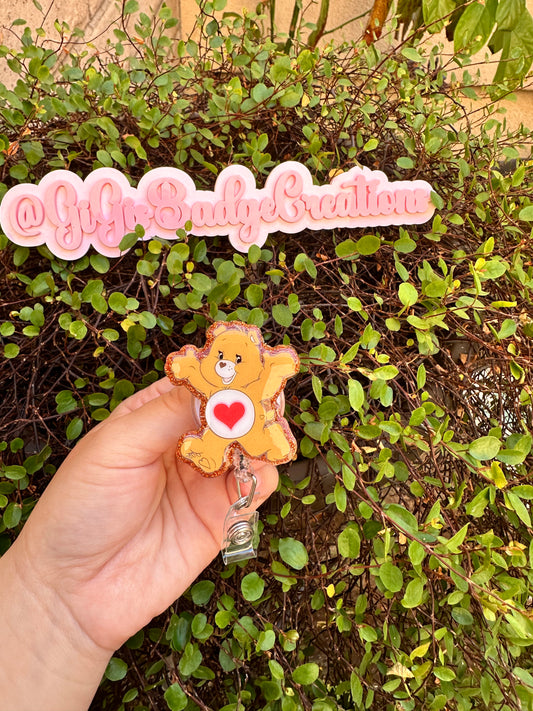 Orange Bear Badge Reel