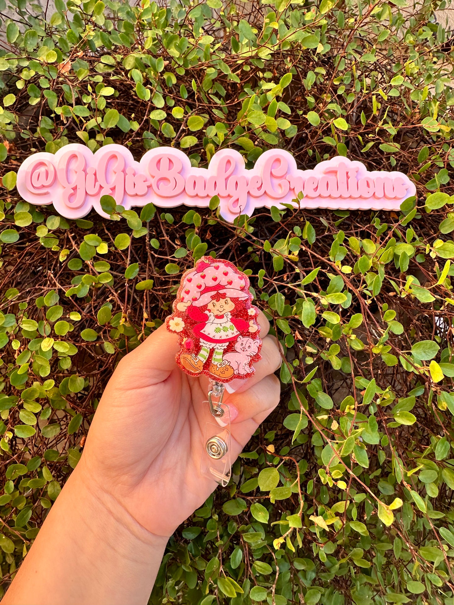 Strawberry Girl Badge Reel