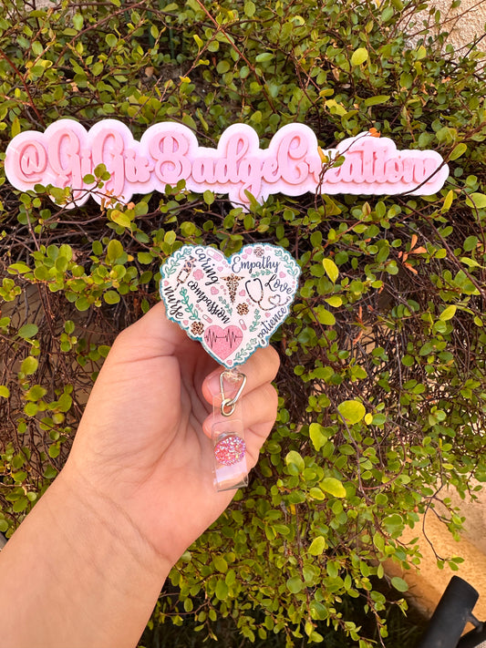 Caring Heart Badge Reel