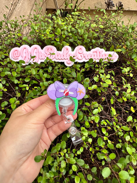 Ariel Mouse Ears Badge Reel